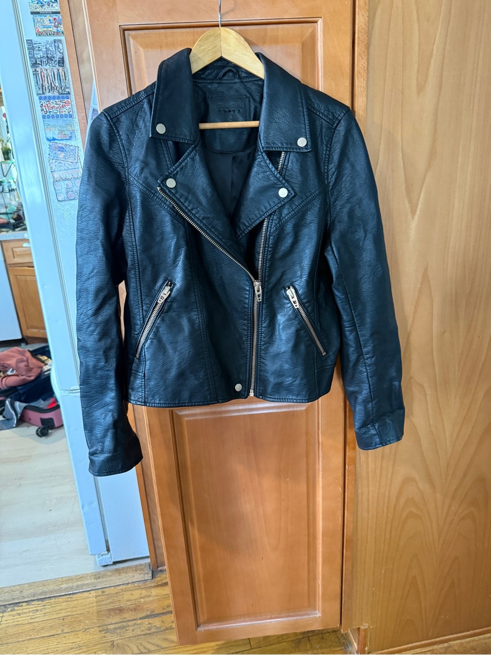 Blank NYC Black Faux Leather Moto Jacket